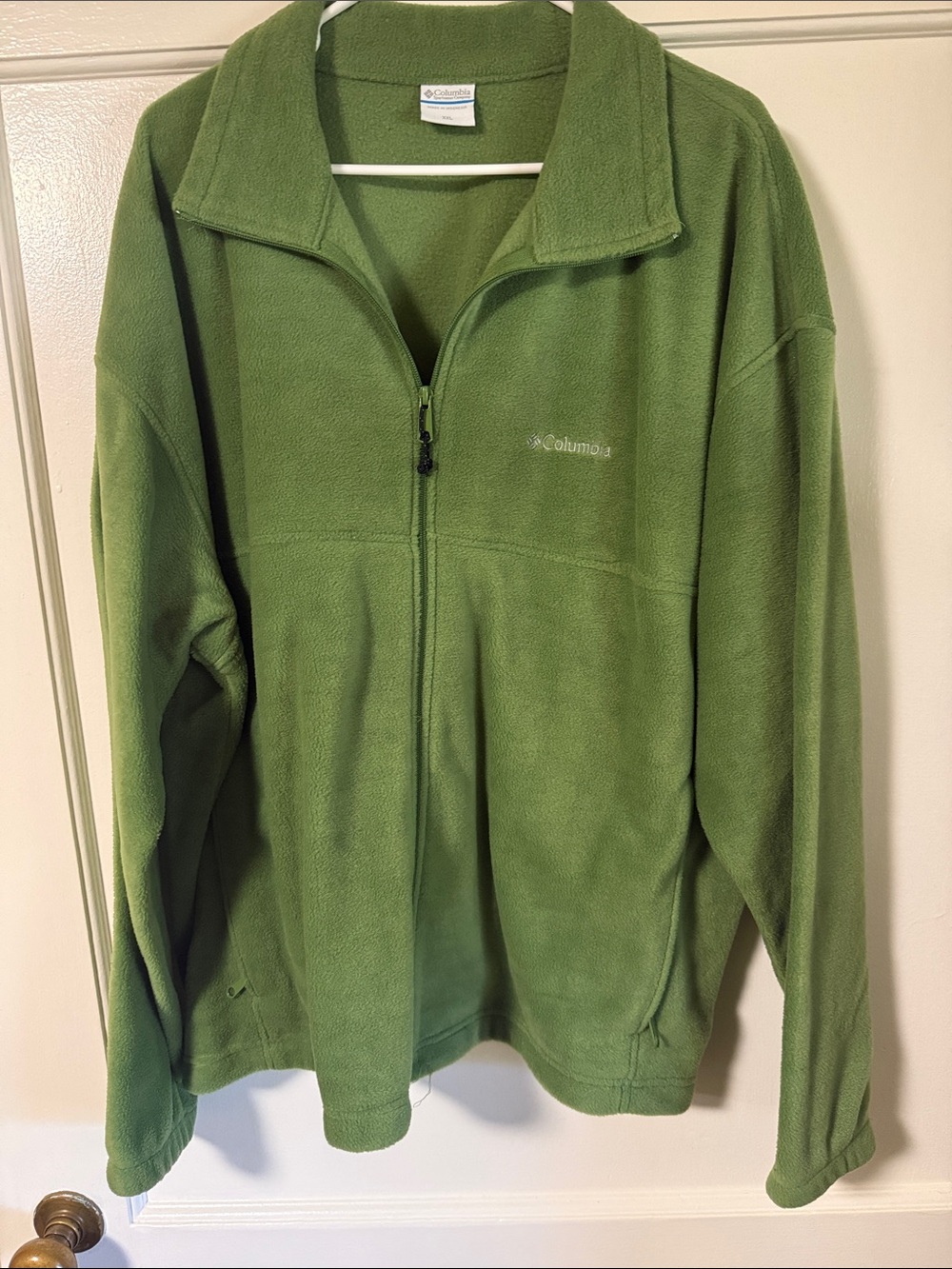 Columbia Olive Green Zip-Up Fleece Pullover